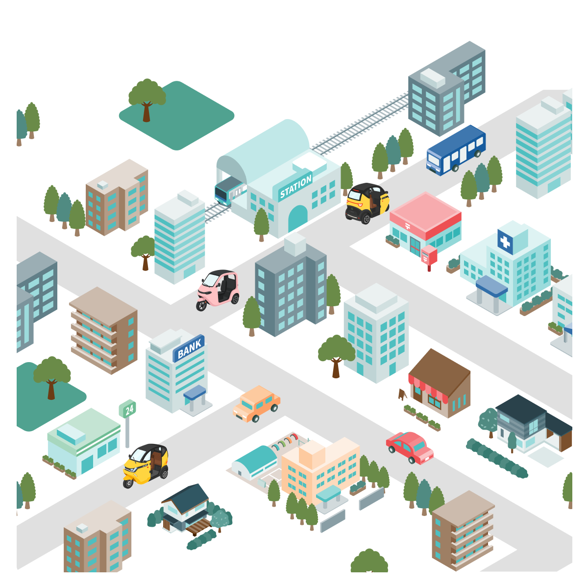 EVモビリティに乗って楽しむ人々